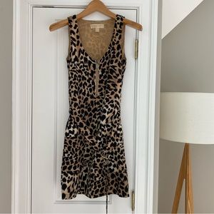 Michael Kors Leopard Belted Dress